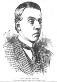 Illustration of Lord Sholto Douglas in The San Francisco Chronicle.